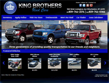 Tablet Screenshot of kingbrotherscars.com
